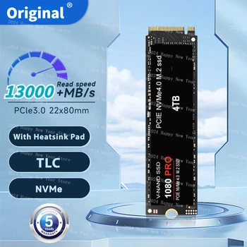 Оригинальный Новый 1080 PRO 1 ТБ M.2 ssd nvme m2 NGFF SSD жесткий Диск SATA 4 ТБ NVMe pcie Внутренний Жесткий Диск Для Ноутбука/Настольного компьютера/ mac/PS5
