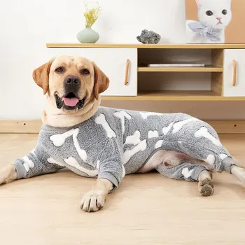 Полиэстер, сохраняющий тепло и стильный Ассортимент зимней одежды для собак, Зимний комбинезон для собак, Плюшевая Пижама для собак