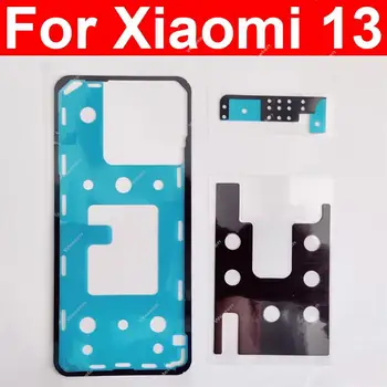 Полный комплект для Xiaomi Mi 13 Задняя крышка батарейного отсека, клейкая наклейка на заднюю крышку батарейного отсека, запчасти