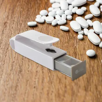 Портативное устройство для приема таблеток Многофункциональное Легкое извлечение таблеток Удобный нож для открывания блистерной упаковки таблеток Карманная коробочка для таблеток для пожилых людей