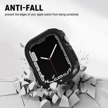 Прочный Чехол для Apple Watch Case 44 мм 40 мм 45 мм 41 мм 8 se 6 5 3 iWatch Accessorie TPU Защитная Пленка для экрана Apple watch series 7 case