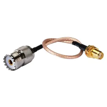 ручной антенный кабель-адаптер для базы СВЧ и мобильных антенн - разъемы SMA Female-UHF SO-239