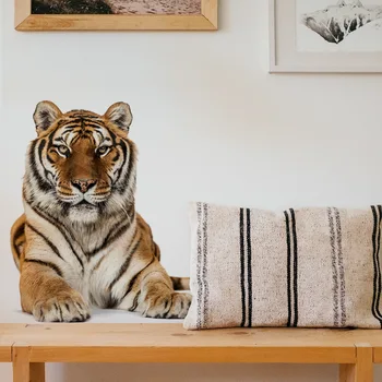 Самоклеящаяся наклейка с изображением животного тигра на стену, гостиная, украшение дома