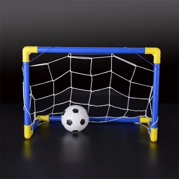 Складной мини-футбол Сетка для футбольных ворот с насосом Детские Спортивные игры в помещении и на открытом воздухе Игрушки Подарок ребенку на День рождения Пластик