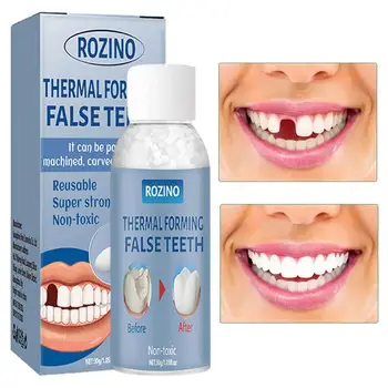 Термоформовочные вставные зубы Многоразового использования Сверхпрочные термошарики для зубов 30 г Для ремонта сломанных отсутствующих зубов, зазоров, твердого клея
