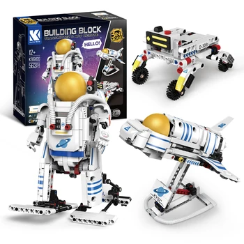 Технические Космические Астронавты Строительные Блоки K96166 3 в 1 Космонавт, Исследующий Приключения MOC Модель Кирпичей Educationa Assembly Gift