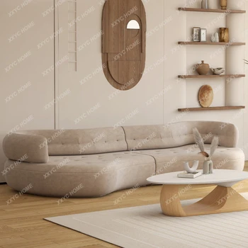 Тканевый диван Современная изогнутая угловая гостиная для маленькой квартиры, комбинированный диван специальной формы с ушками, мебель для гостиной