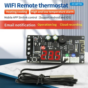 Удаленный Wi-Fi термостат Высокоточный модуль регулятора температуры Коллекция приложений для охлаждения и нагрева Проста в использовании