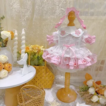 Хлопковая кукольная одежда 20 см 40 см, милое розовое платье принцессы