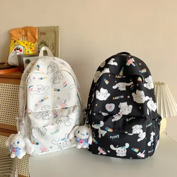 Школьная сумка Sanrio Cinnamoroll для девочек, рюкзак для учеников младших классов, водонепроницаемые рюкзаки в стиле аниме Каваи, дорожная сумка большой емкости